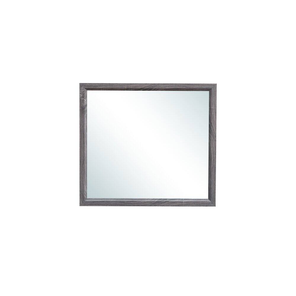 Angle. Global Furniture USA - Rustic Transitional Kate Foil Grey Mirror - Foil Grey.