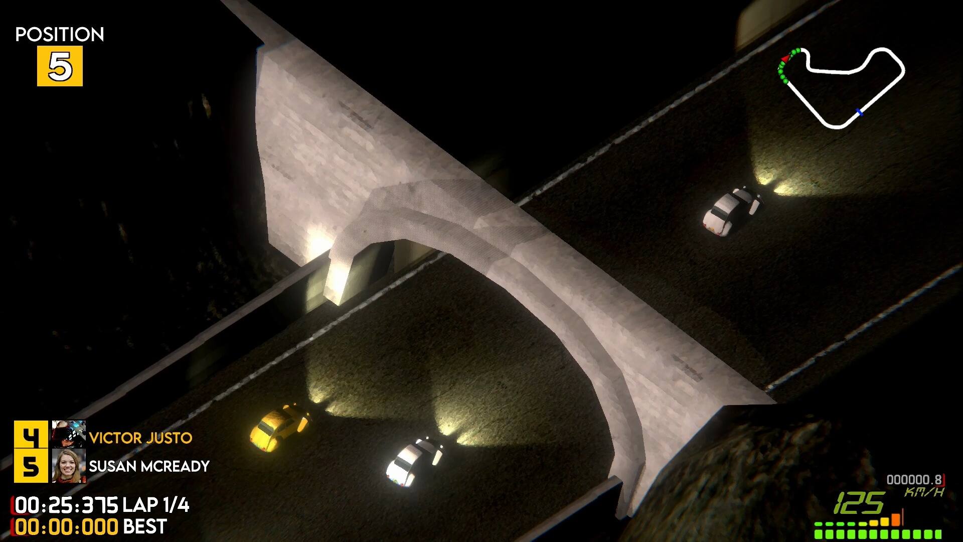 Position 5: Victor Justo
Lap 1/4: 00:25:375
Best: 00:00:000
KA/H: 125