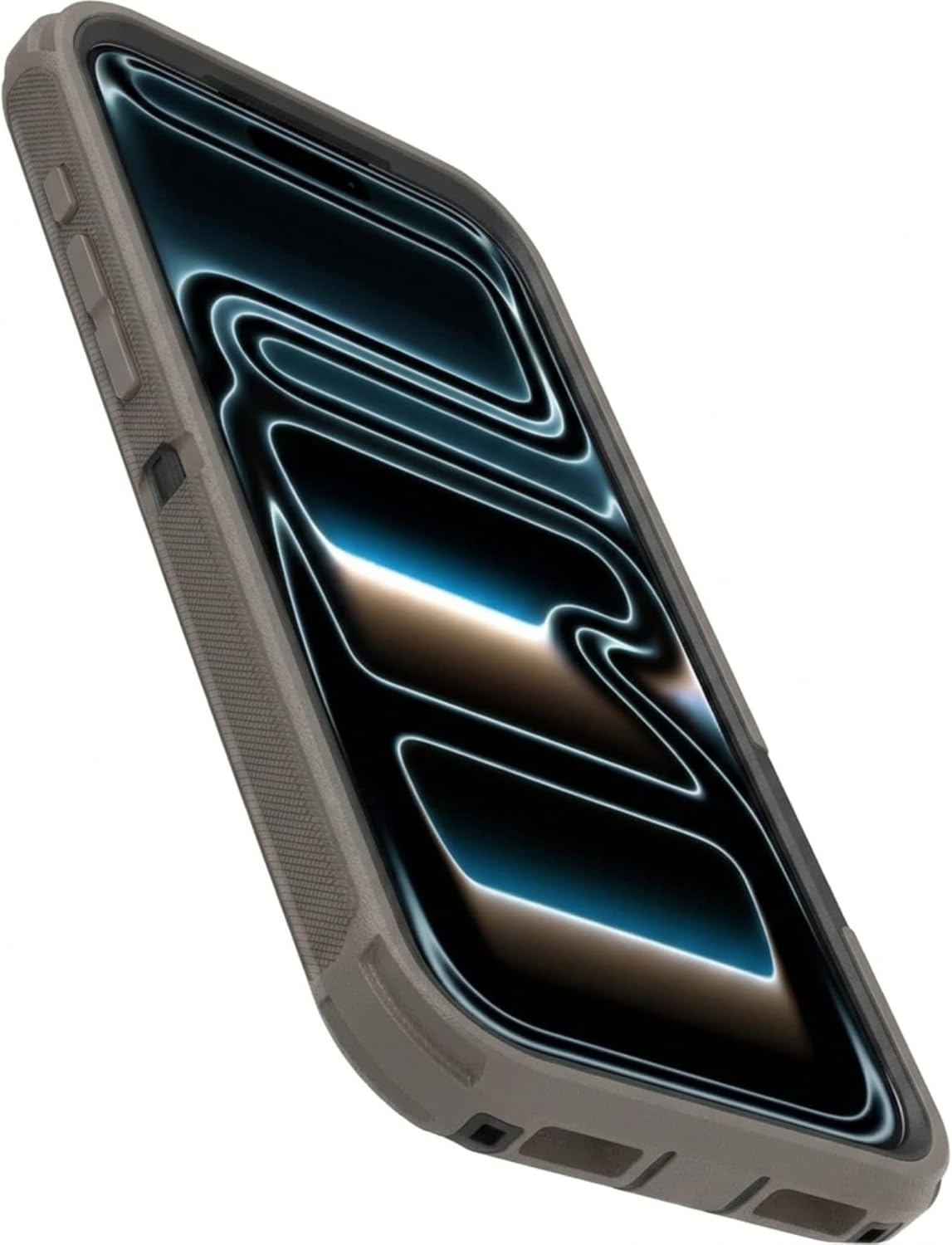 Back. OtterBox - OtterBox - Defender Series Pro Hard Shell for Apple iPhone 17 Pro Max - Dark Roast (Grey & Black).