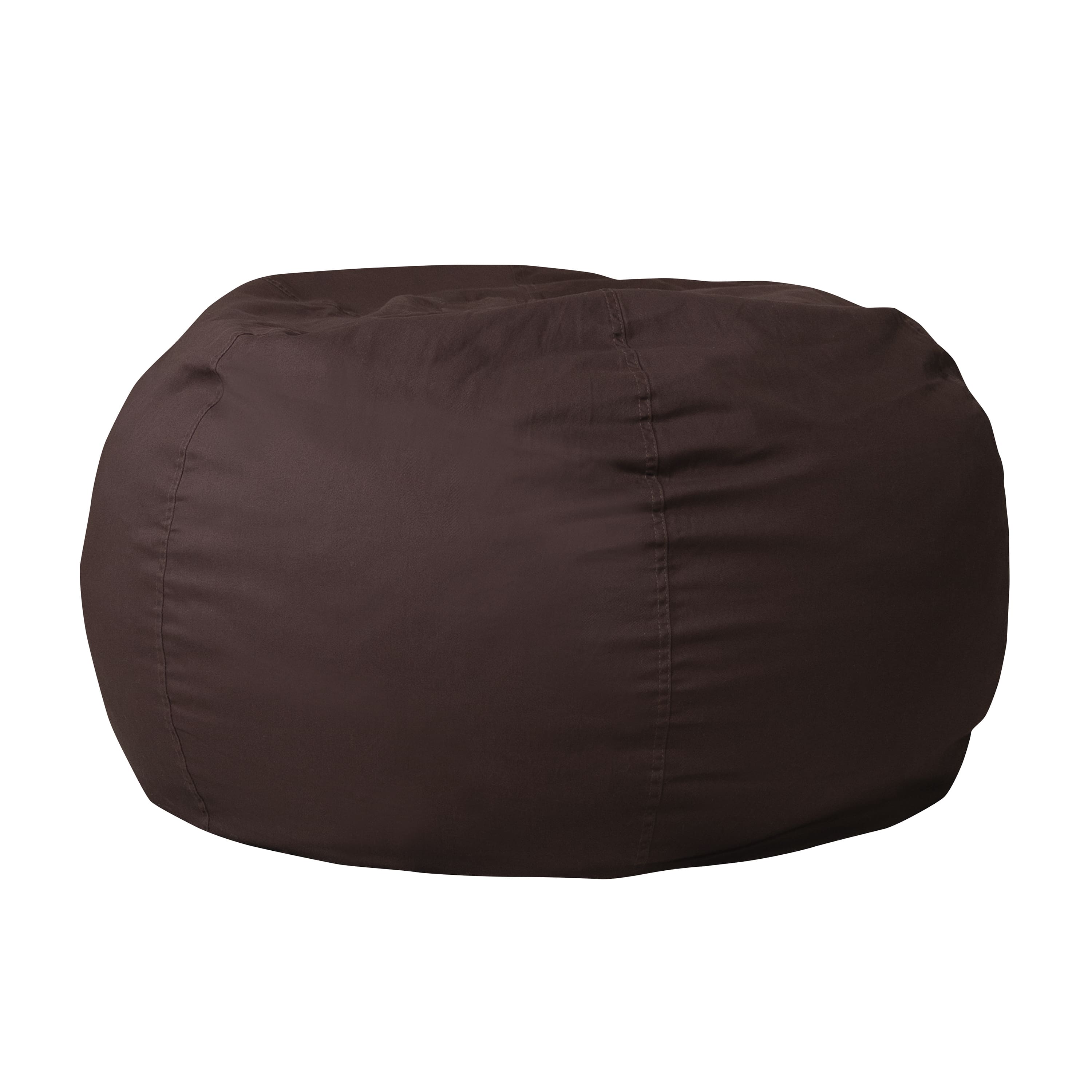 Emma + Oliver - Oversized Bean Bag Chair for Kids and Adults - Brown