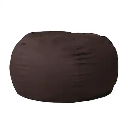 Front. Emma + Oliver - Oversized Bean Bag Chair for Kids and Adults - Brown.