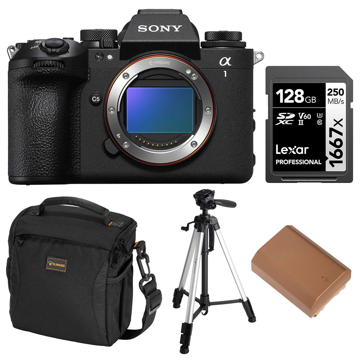 SONY  
α1  
E-mount  
C5  
128 GB 250 MB/s V60 U3 XC II 1667x Lexar PROFESSIONAL  
SLINGER