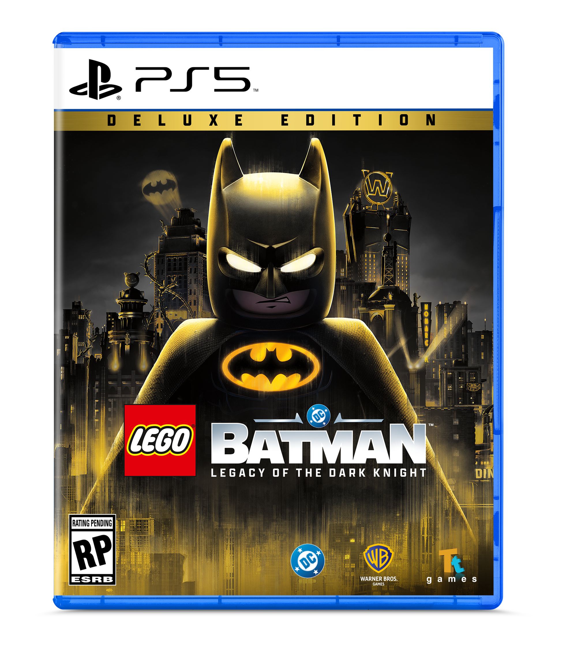 PS5 DELUXE EDITION  
LEGO BATMAN: LEGACY OF THE DARK KNIGHT  
RATING PENDING RP ESRB  
DC  
WB WARNER  
TT games