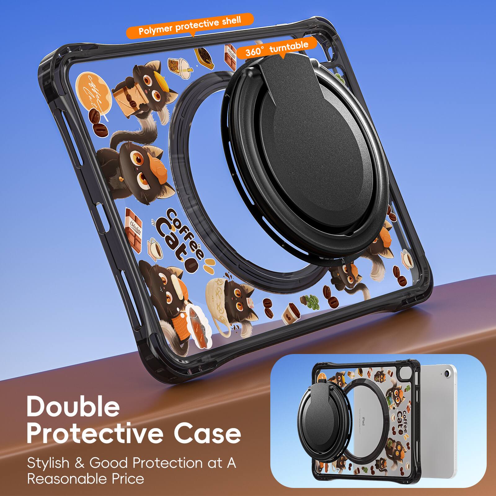 Polymer protective shell

360° turntable

Double Protective Case

Stylish & Good Protection at A Reasonable Price