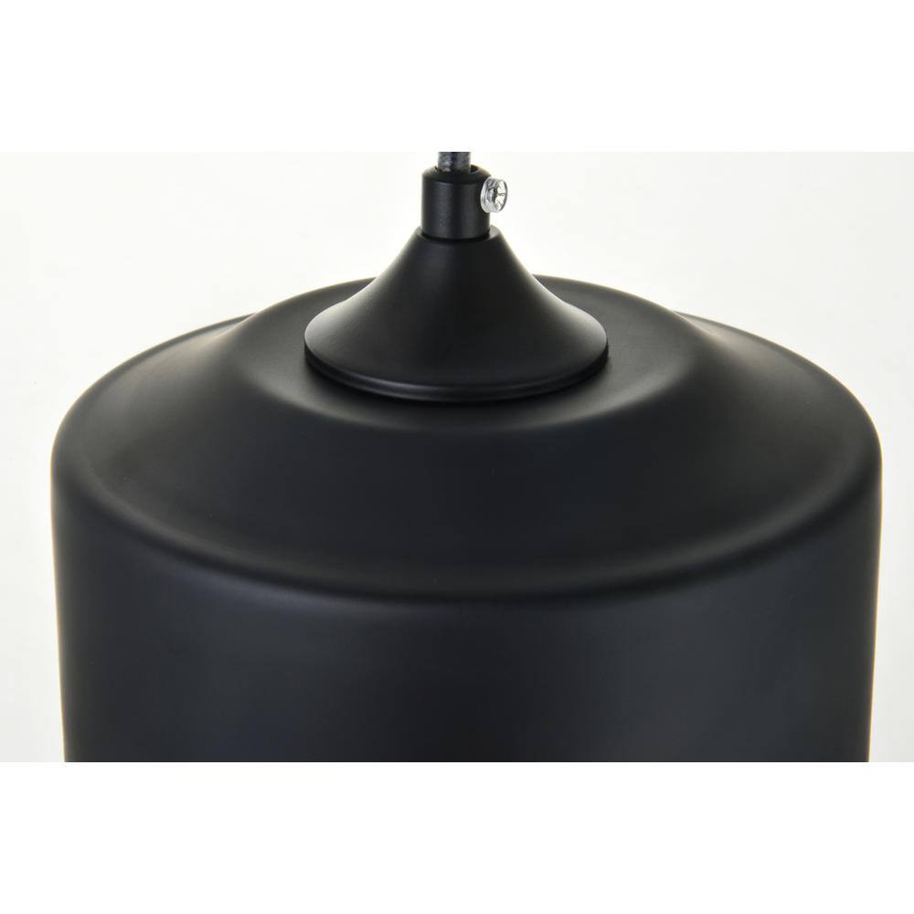 Left. Living District - Ashwell 1 Light Black Pendant With Clear Glass - Black And Clear.