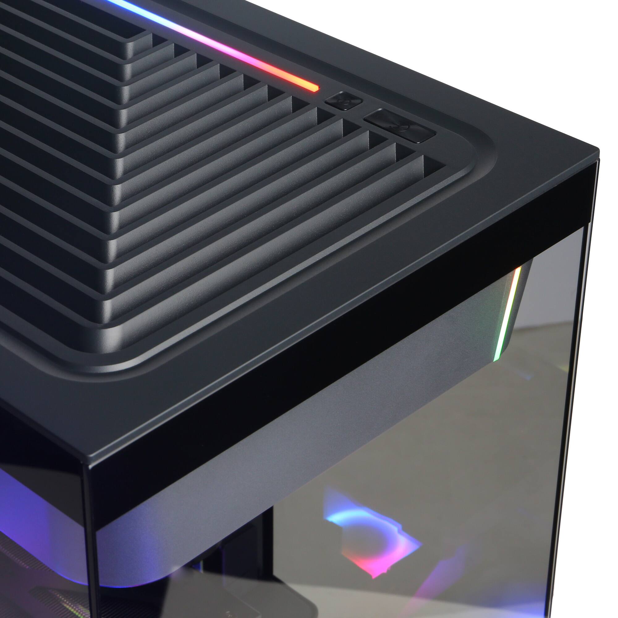 Alt View 3. CyberPowerPC - Gaming Desktop - AMD Ryzen 7 7800X3D - NVIDIA GeForce RTX 5070 Ti 16GB - 32GB DDR5 - 2TB PCIe 4.0 SSD - Black.