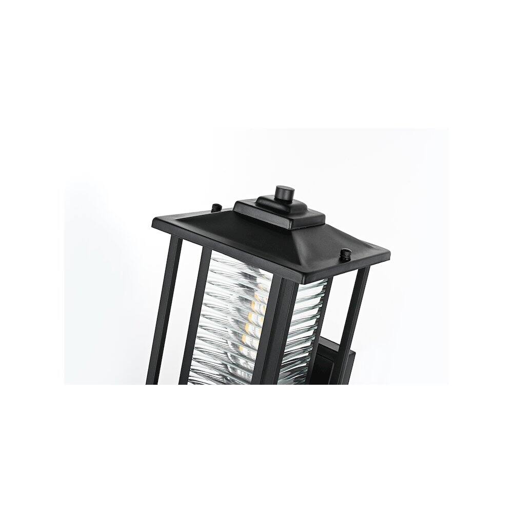 Alt View 1. Elegant Lighting - Bouvier 7 inch Outdoor Pendant in Black - Black.