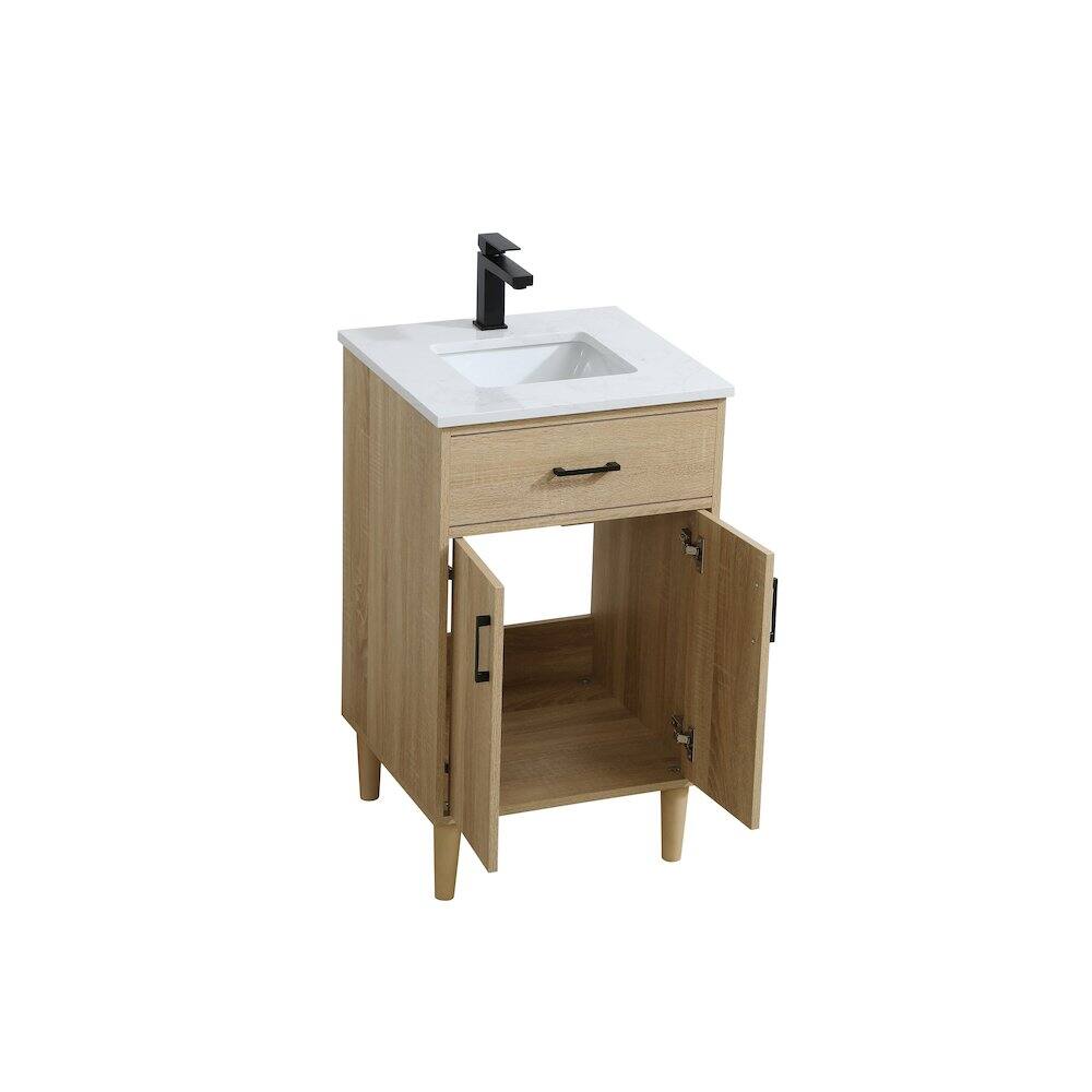 Alt View 1. Elegant Kitchen and Bath - Chandler 20 Inch Single Bathroom Vanity In Mango Wood - Mango Wood.