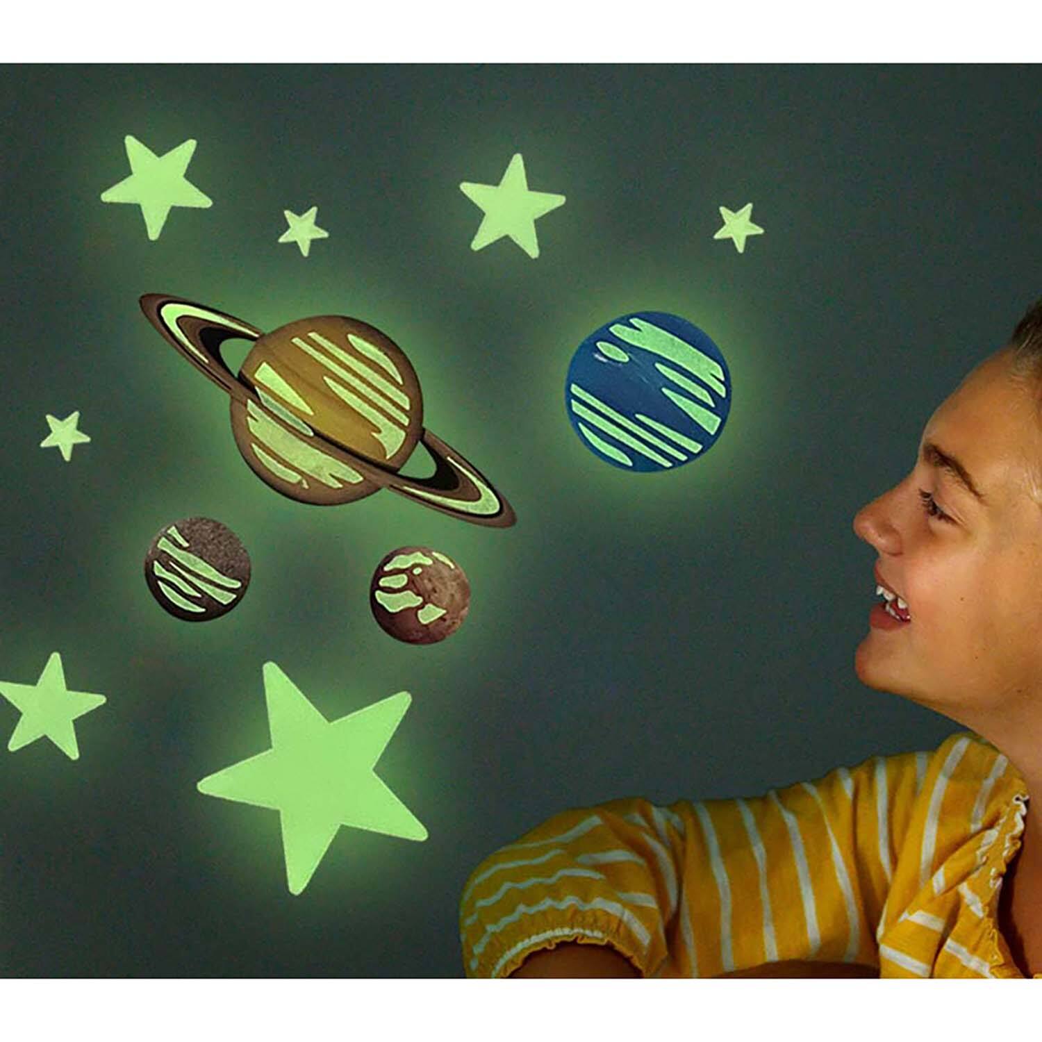 Back. 4M - 4M: Glow Planets & Nova Stars - 20 Glow-in-Dark Stick-Ons, Wall & Ceiling Decor.