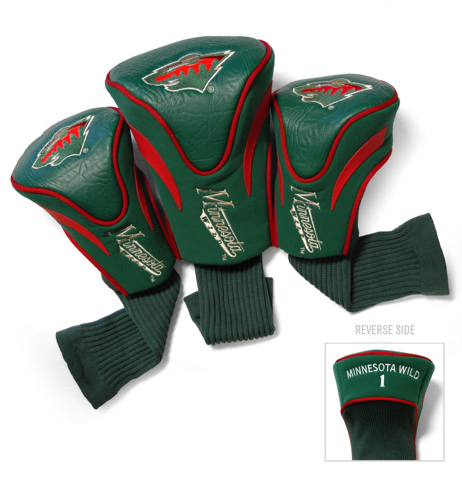 Team Golf - Minnesota Wild 3-Pack Contour Headcover Set - Multicolor