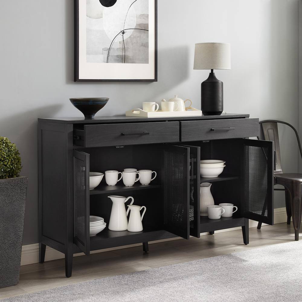 Alt View 9. Crosley Furniture - Milo Sideboard - Black.