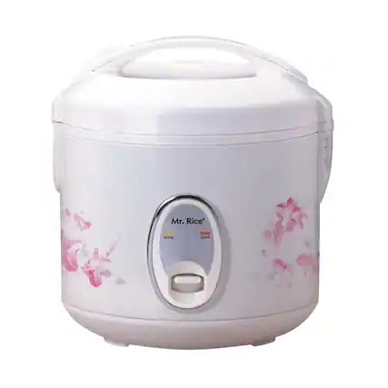 Front. Mr. Rice - By SPT 6-Cup Rice Cooker - White.