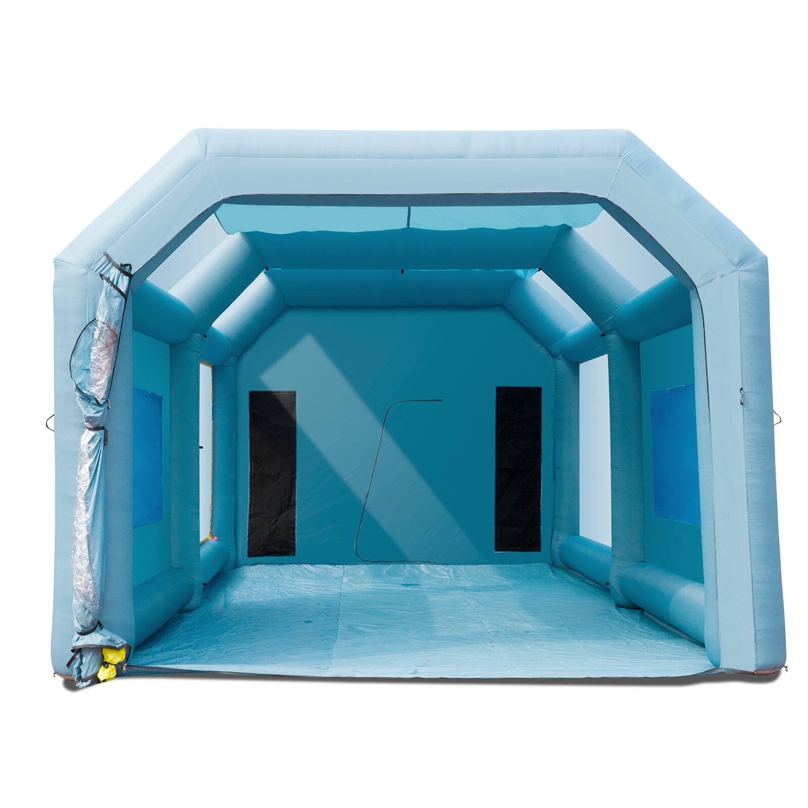 Alt View 4. VEVOR - 26x15x11ft Inflatable Paint Booth, Inflatable Spray Booth, High Powerful 750W+950W Blowers Spray Booth Tent - Blue.