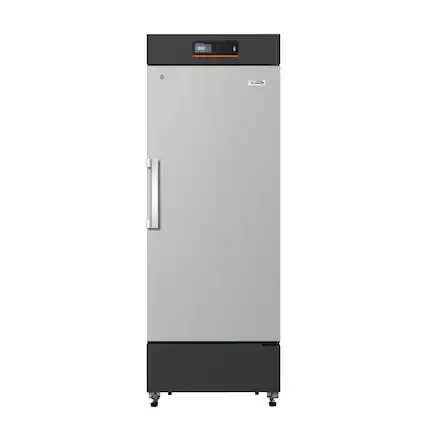 Front. Koolmore - 27 in. -25 C Upright Medical Freezer For Pharmacy / Laboratory Dynamic Freeze, LED Display, Multi-Level Emergency Alarms - Stainless steel.