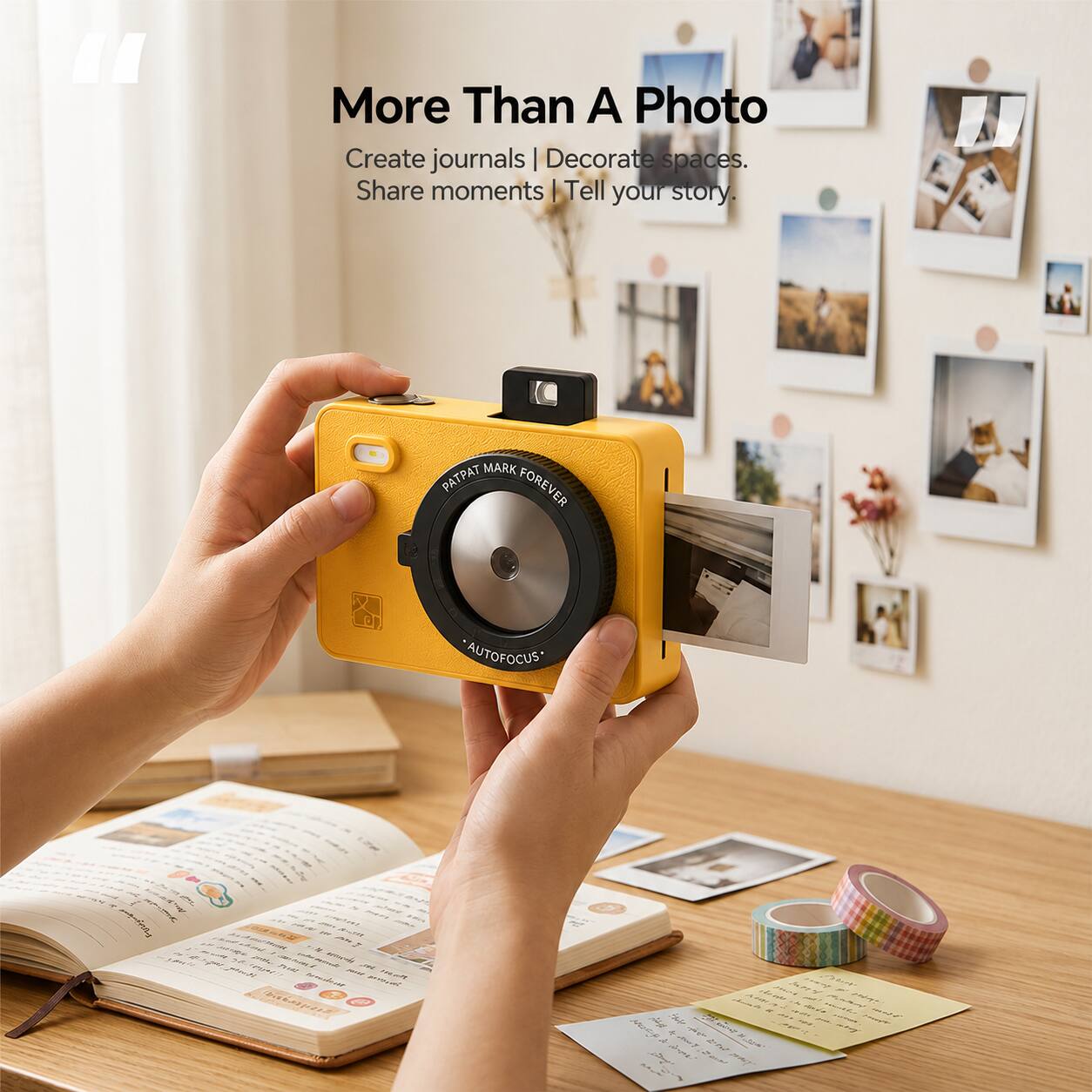 More Than A Photo  
Create journals | Decorate spaces. Share moments | Tell your story.  
MARK PATPAT FOREVER  
AUTOFOCUS*