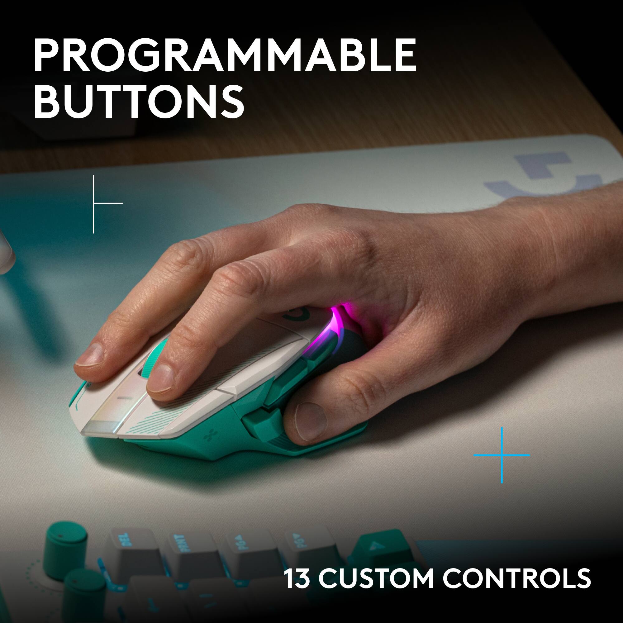 PROGRAMMABLE BUTTONS

13 CUSTOM CONTROLS