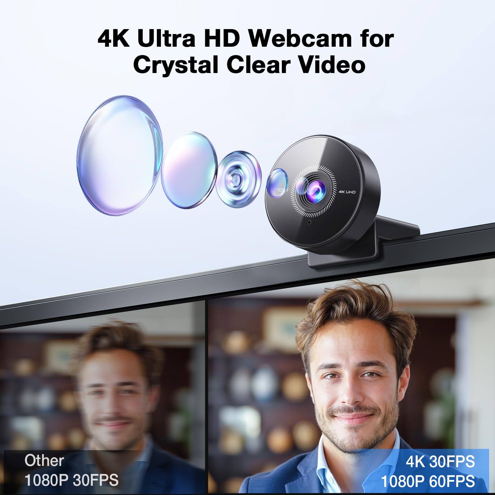 4K Ultra HD Webcam for Crystal Clear Video

4K UHD

Other 1080P 30FPS

4K 30FPS 1080P 60FPS