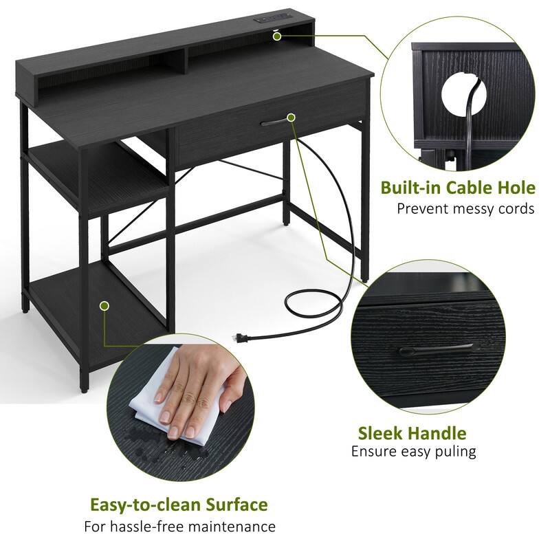Built-in Cable Hole  
Prevent messy cords  

Sleek Handle  
Ensure easy pulling  

Easy-to-clean Surface  
For hassle-free maintenance