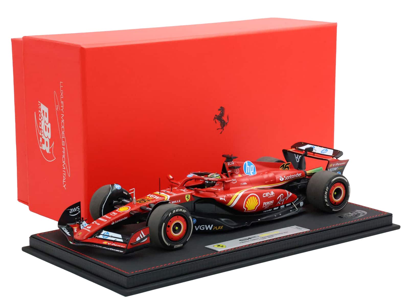 Ferrari SF-24 #16 Charles Leclerc Winner Formula One F1 "Italian GP" (2024) Limited Edition 1/18 Model Car by BBR