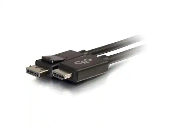Front. Cables to Go - C2G 54325 DisplayPort to HDMI Adapter Cable M/M, TAA Compliant, Black (3 Feet, 0.91 Meters) - Black.