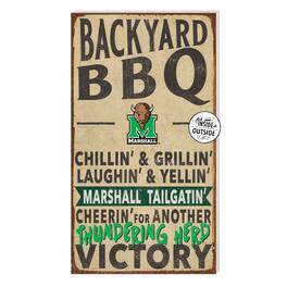 Jardine - Marshall Thundering Herd 11'' x 20'' Indoor/Outdoor BBQ Sign - Brown
