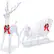 Front. Best Choice Products - Lighted Christmas Reindeer & Sleigh Outdoor Decor Set w/ LED Lights - Iridescent - Large.