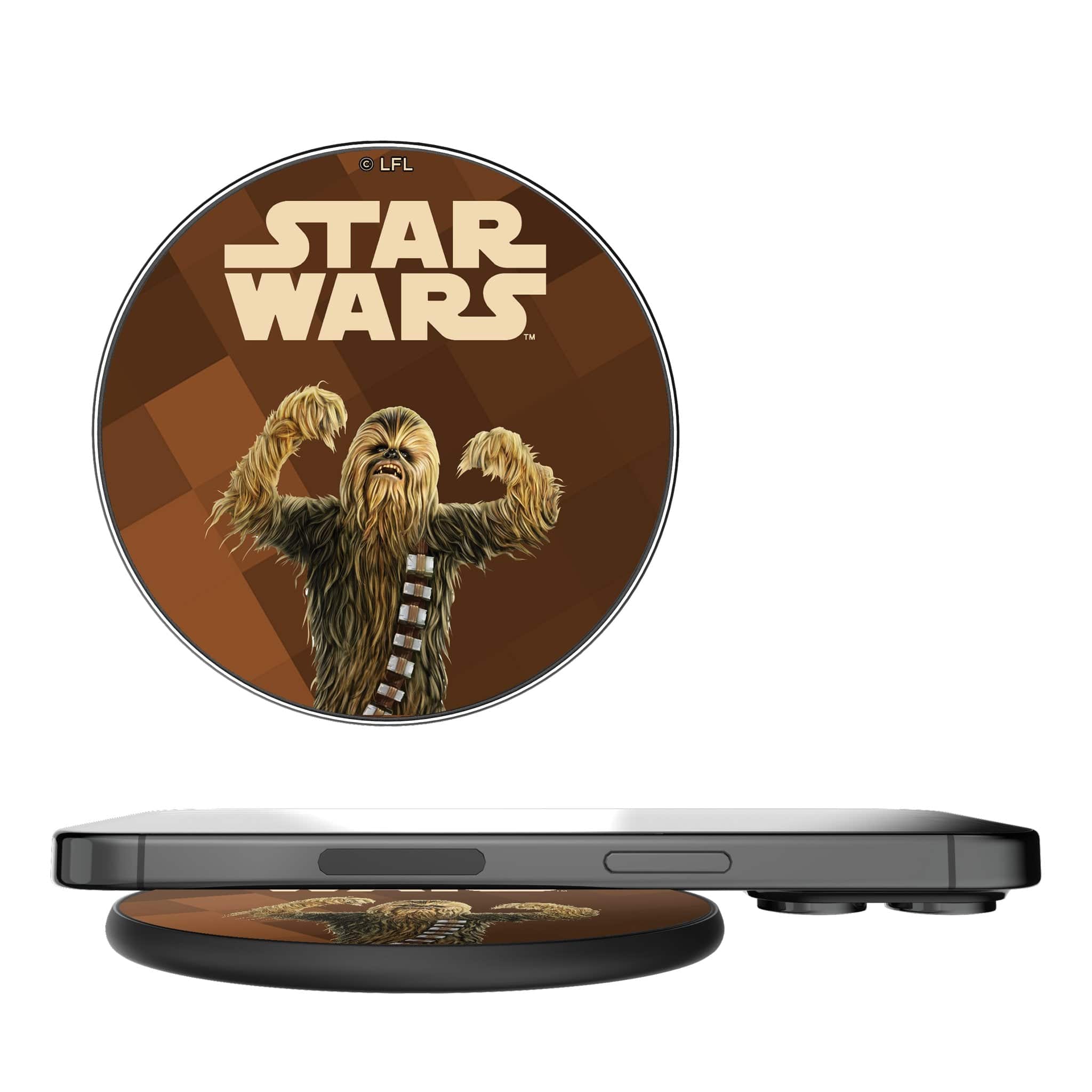 Keyscaper - Star Wars: A New Hope Color Block 15-Watt Wireless Charger - Chewbacca
