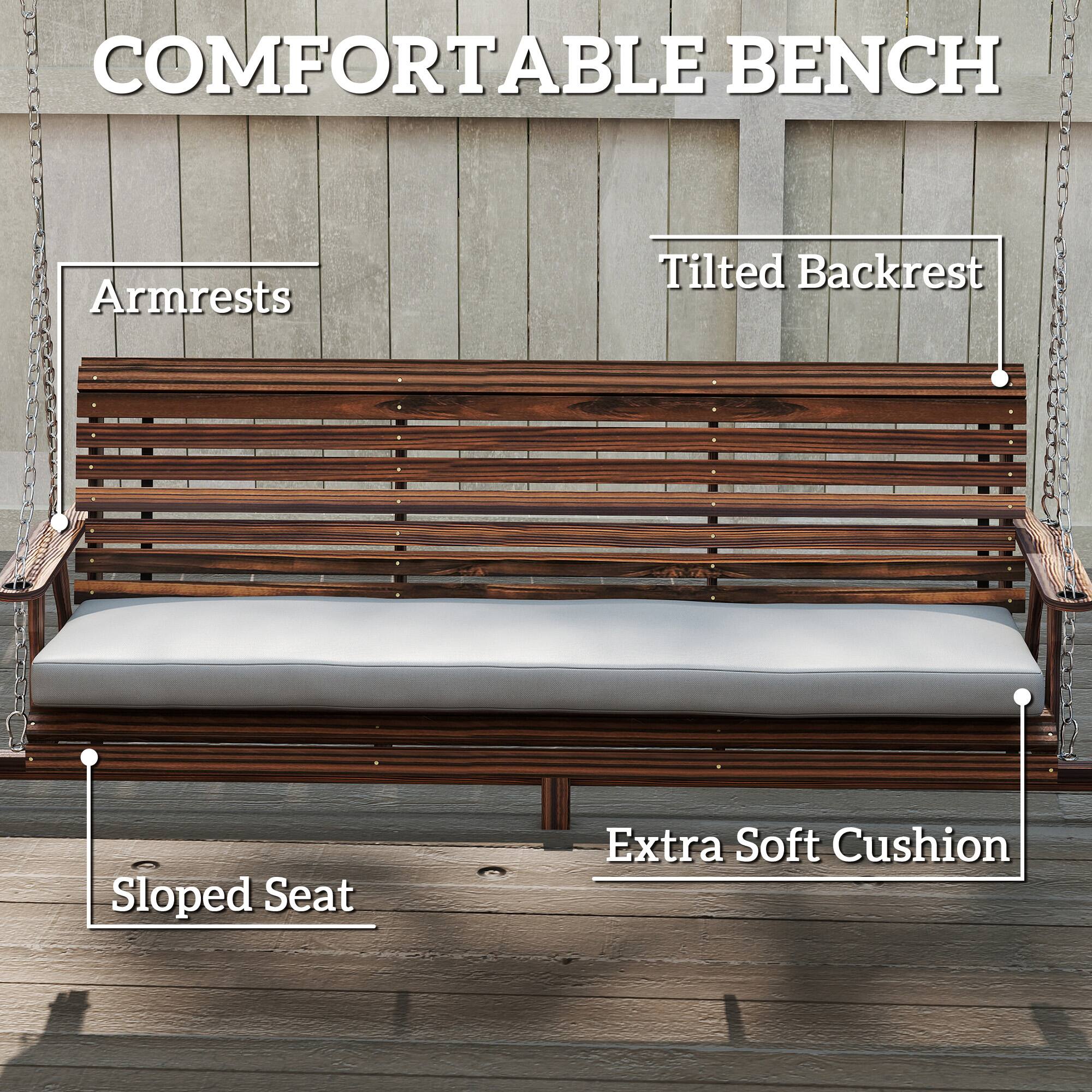 COMFORTABLE BENCH

- Armrests
- Tilted Backrest
- Sloped Seat
- Extra Soft Cushion