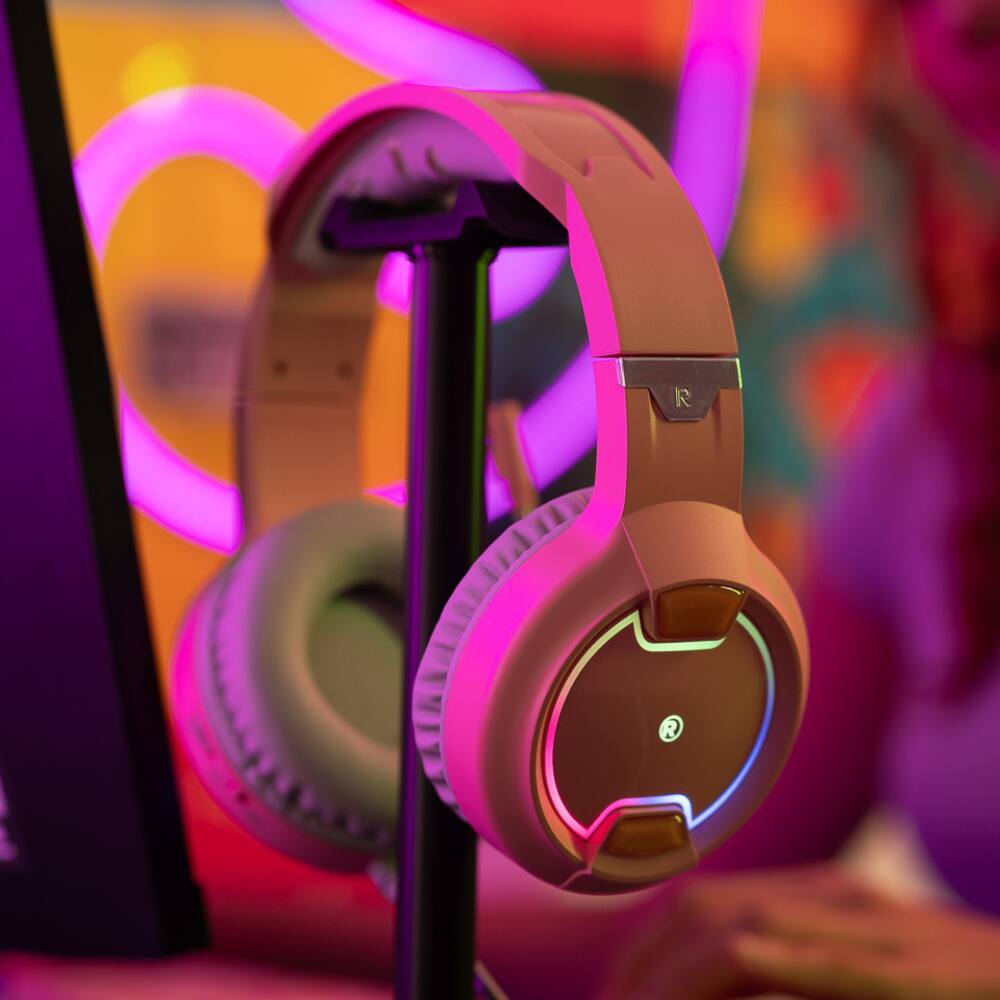 Left. RadioShack - Mistic Gaming Combo Keyboard Headphones and Mouse - Pink.