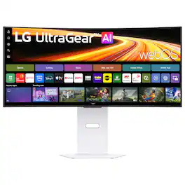 LG - UltraGear 34" OLED WQHD 240Hz 0.03ms G-SYNC FreeSync Premium Pro Gaming Monitor with DisplayHDR400 TRUE - White
