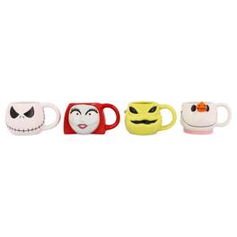 Disney - The Nightmare Before Christmas 4-Piece Sculpted Mug Set | Holds 4 Ounces - Multi-Colored