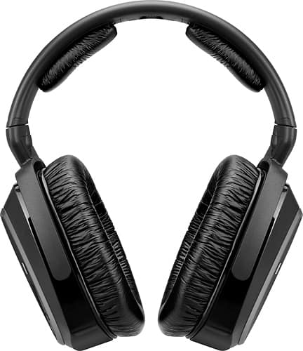 Sennheiser - Over-the-Ear Accessory Headphones for RS-165 Headphone Systems - Black - Larger Front