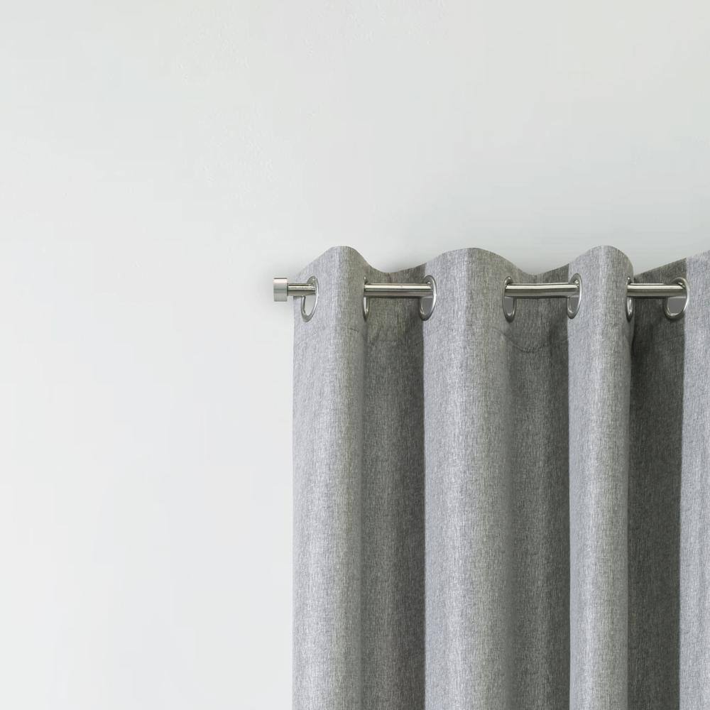 Left. Commonwealth Home Fashions - Thermaplus Denver Blackout Grommet Curtains for Livingroom 52" x 108" Taupe Grey - Taupe Grey.