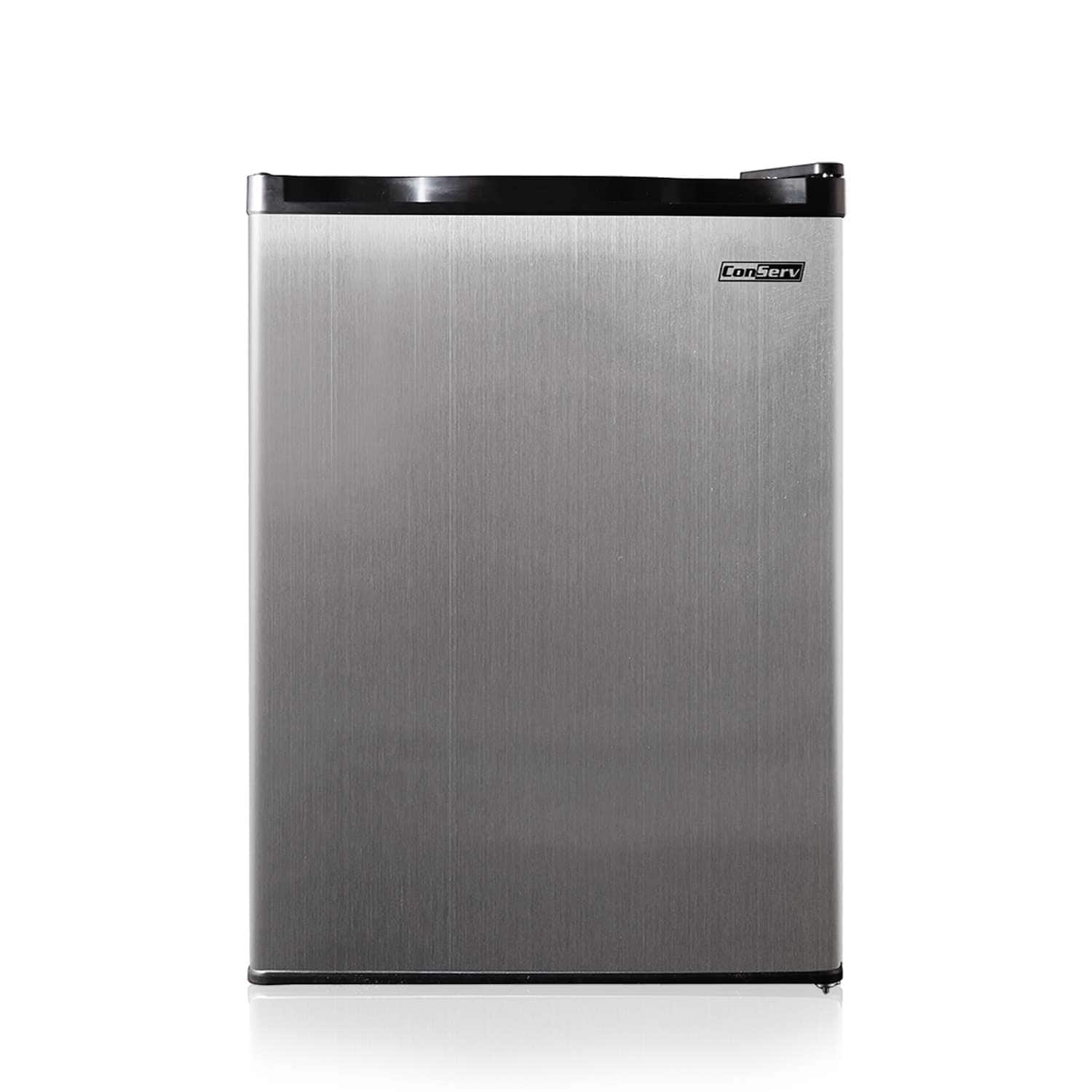 Conserv - 20in Compact Refrigerator 4.5 Cu.Ft. Mini Fridge Reversible Door - 110V STAINLESS - Stainless Steel