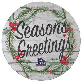 Jardine - UTSA Roadrunners 20'' x 20'' Season's Greetings Circle - White