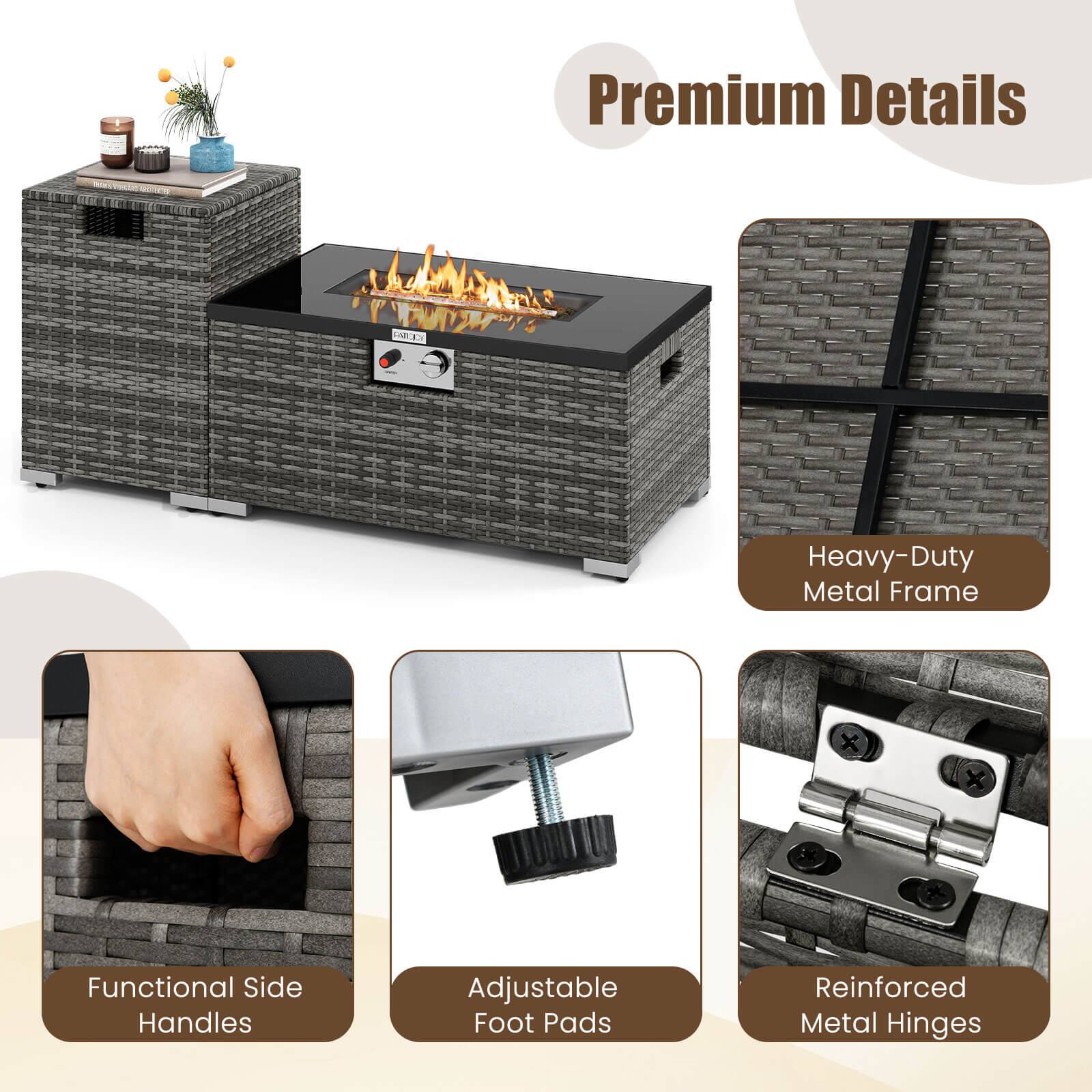 Premium Details

- Heavy-Duty Metal Frame
- Functional Side Handles
- Adjustable Foot Pads
- Reinforced Metal Hinges