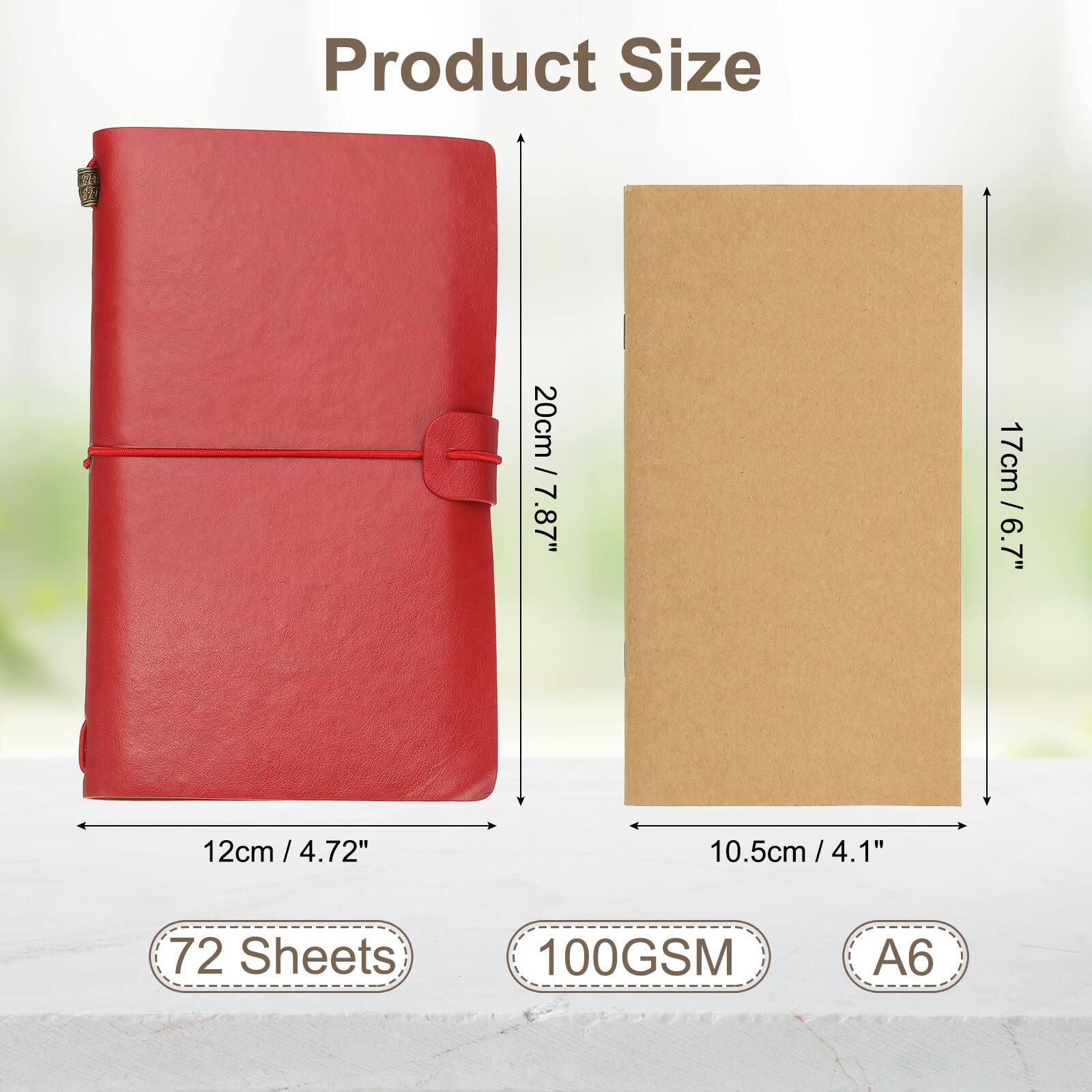 Product Size

20cm / 7.87"  
17cm / 6.7"  
12cm / 4.72"  
10.5cm / 4.1"  

72 Sheets  
100GSM  
A6