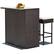 Alt View 7. Costway - 3PCS Patio Rattan Wicker Bar Table Stools Dining Set Cushioned Chairs Garden - Mixed Brown/White.