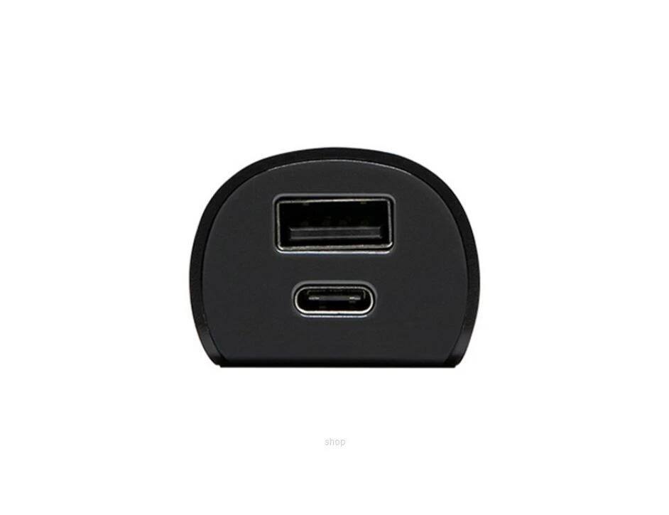 Back. OtterBox - OtterBox Dual Port USB-A / USB-C Car Charger | Color: Black - Black.
