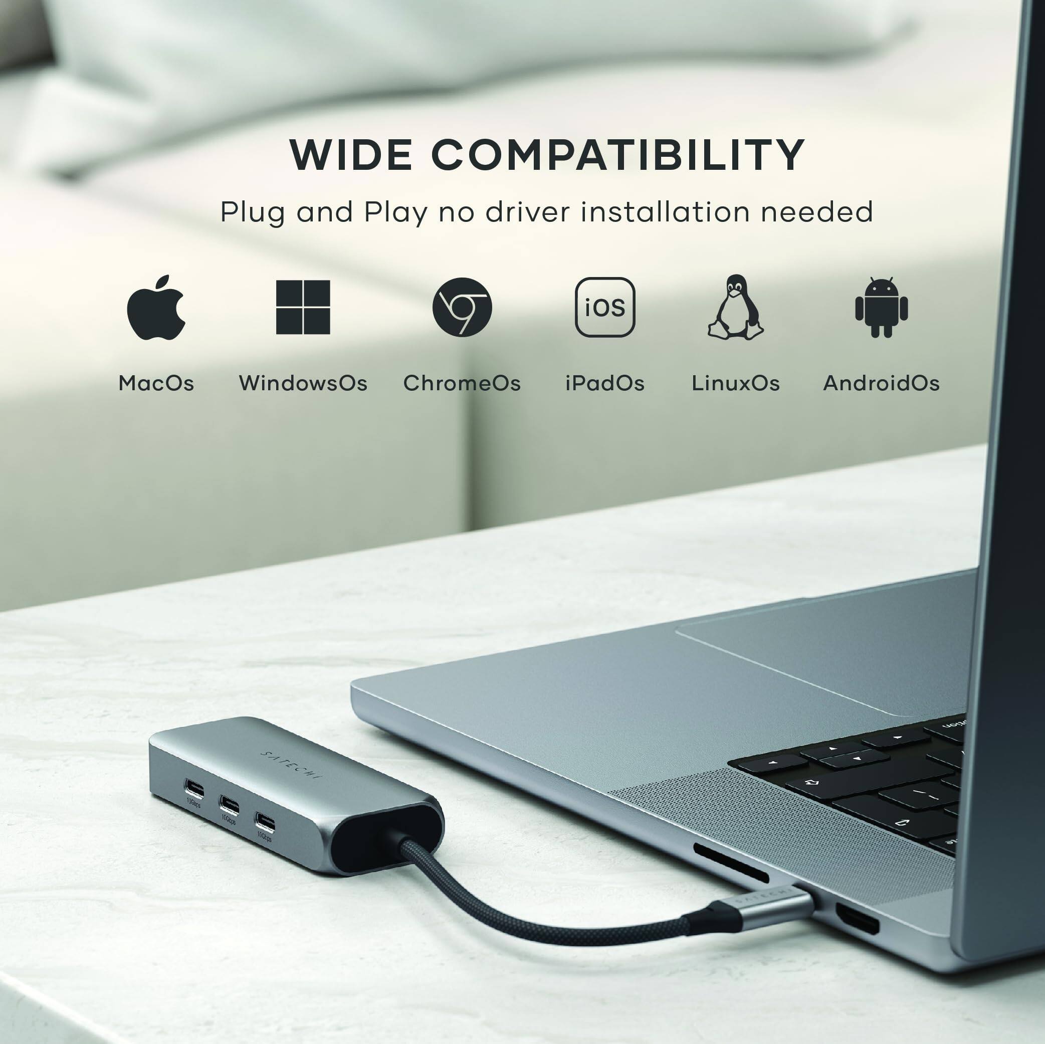 WIDE COMPATIBILITY  
Plug and Play no driver installation needed  
iOS  
MacOs  
WindowsOs  
ChromeOs  
iPadOs  
LinuxOs  
AndroidOs