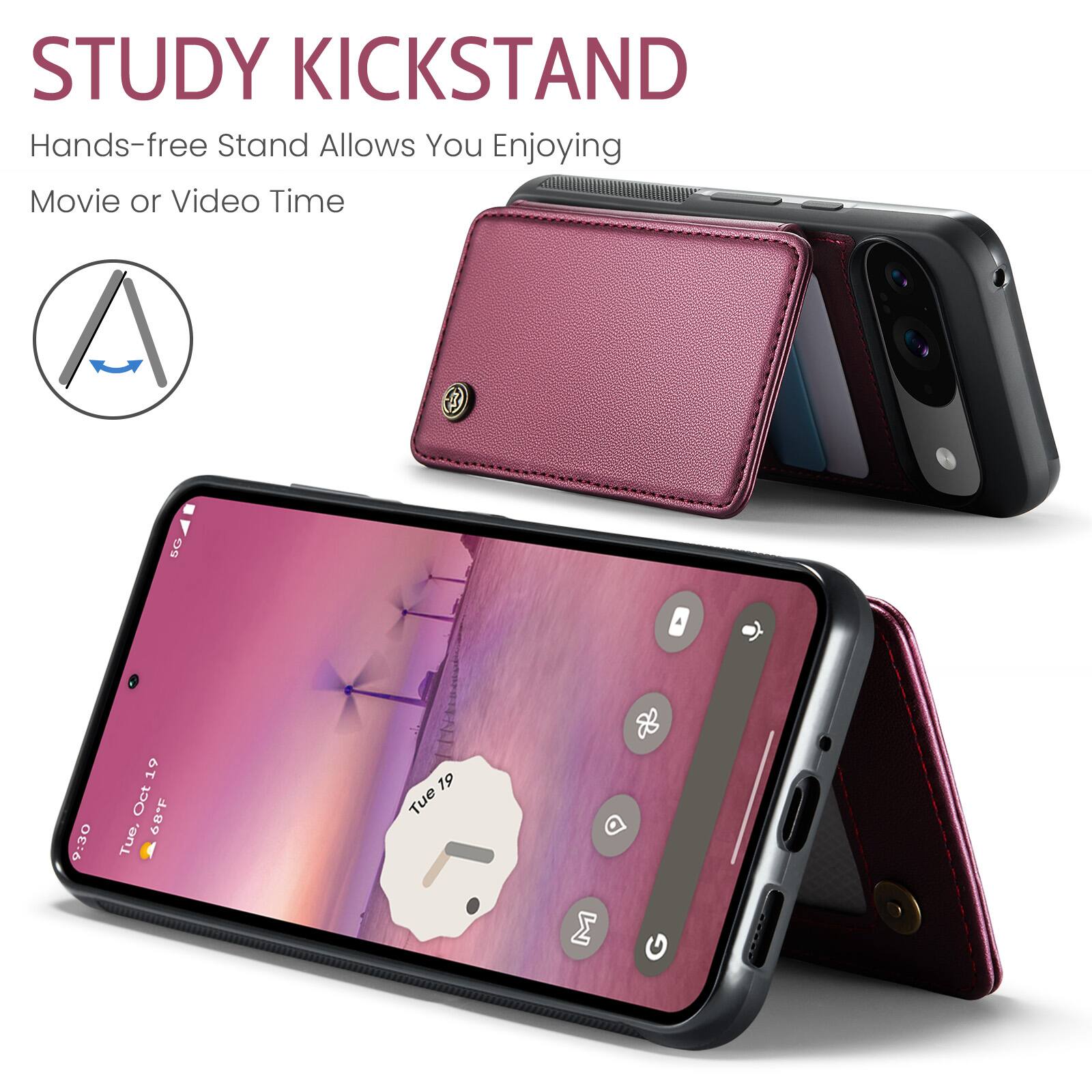STUDY KICKSTAND  
Hands-free Stand Allows You Enjoying Movie or Video Time  

9:30  
Tue, 19 Oct  
68°F  
Tue 19