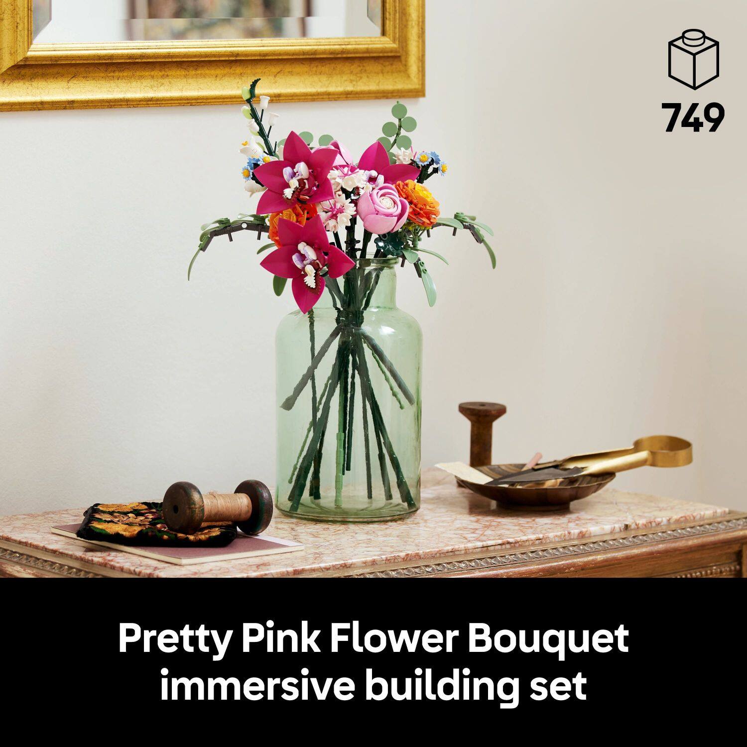 749 Pretty Pink Flower Bouquet immersive building set
