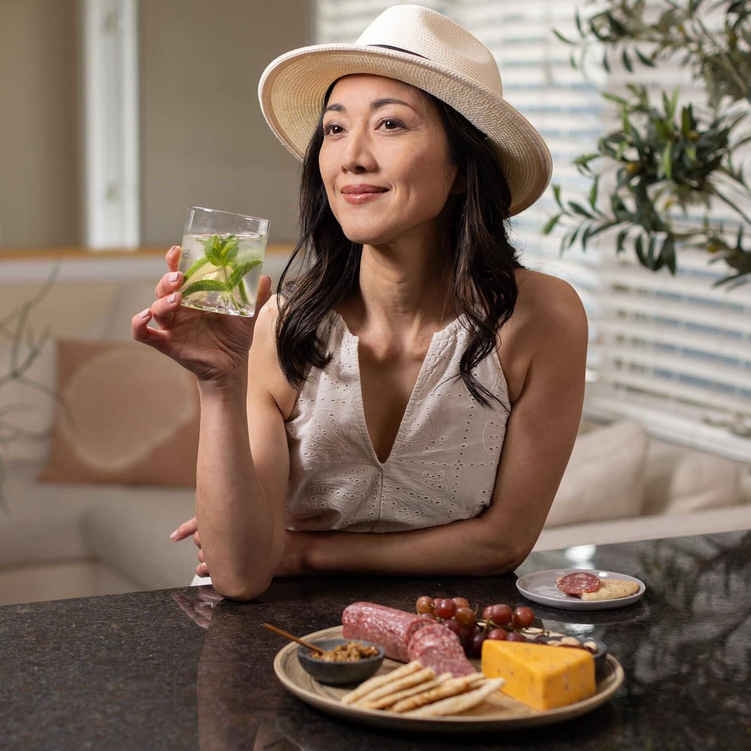 Alt View 1. Lexa - Bamboo Serving Plate Set, 12 Inch x 2, Black Bamboo - Black/Natural.