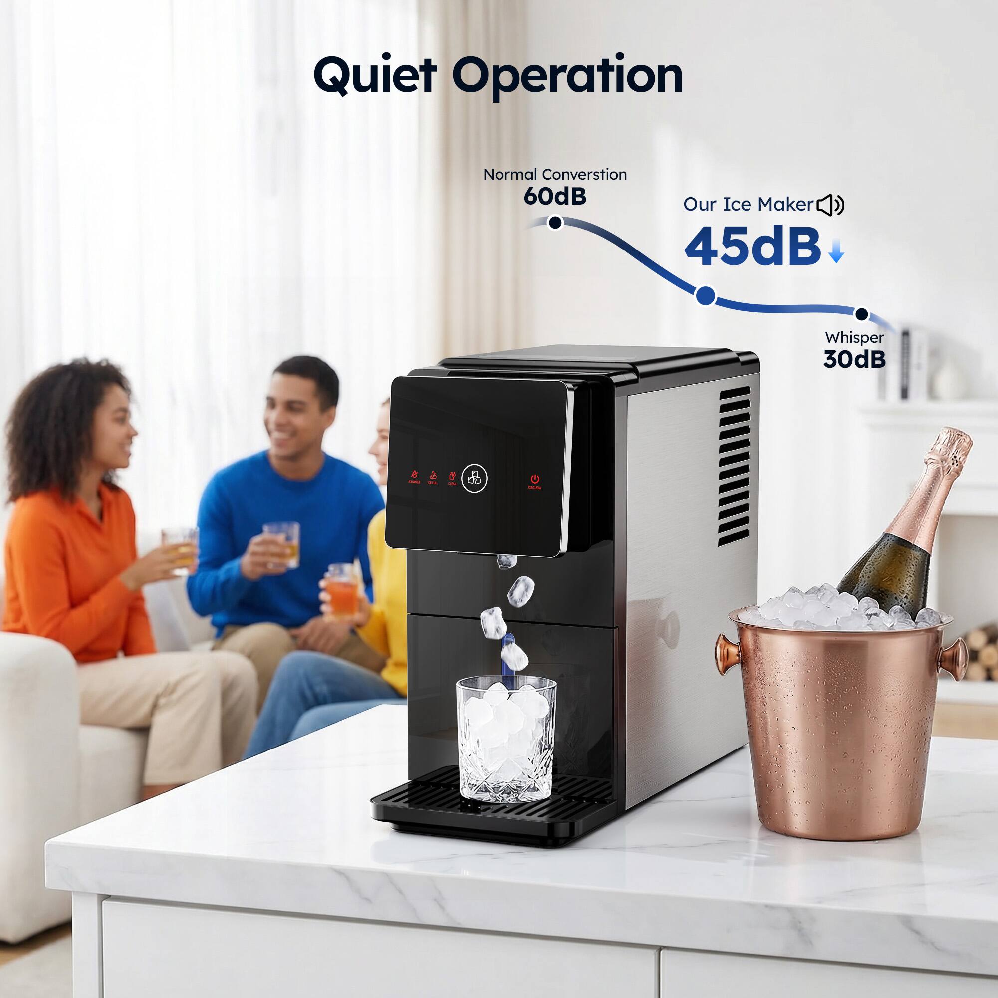 Quiet Operation  
Normal Conversation 60dB  
Our Ice Maker 45dB  
Whisper 30dB