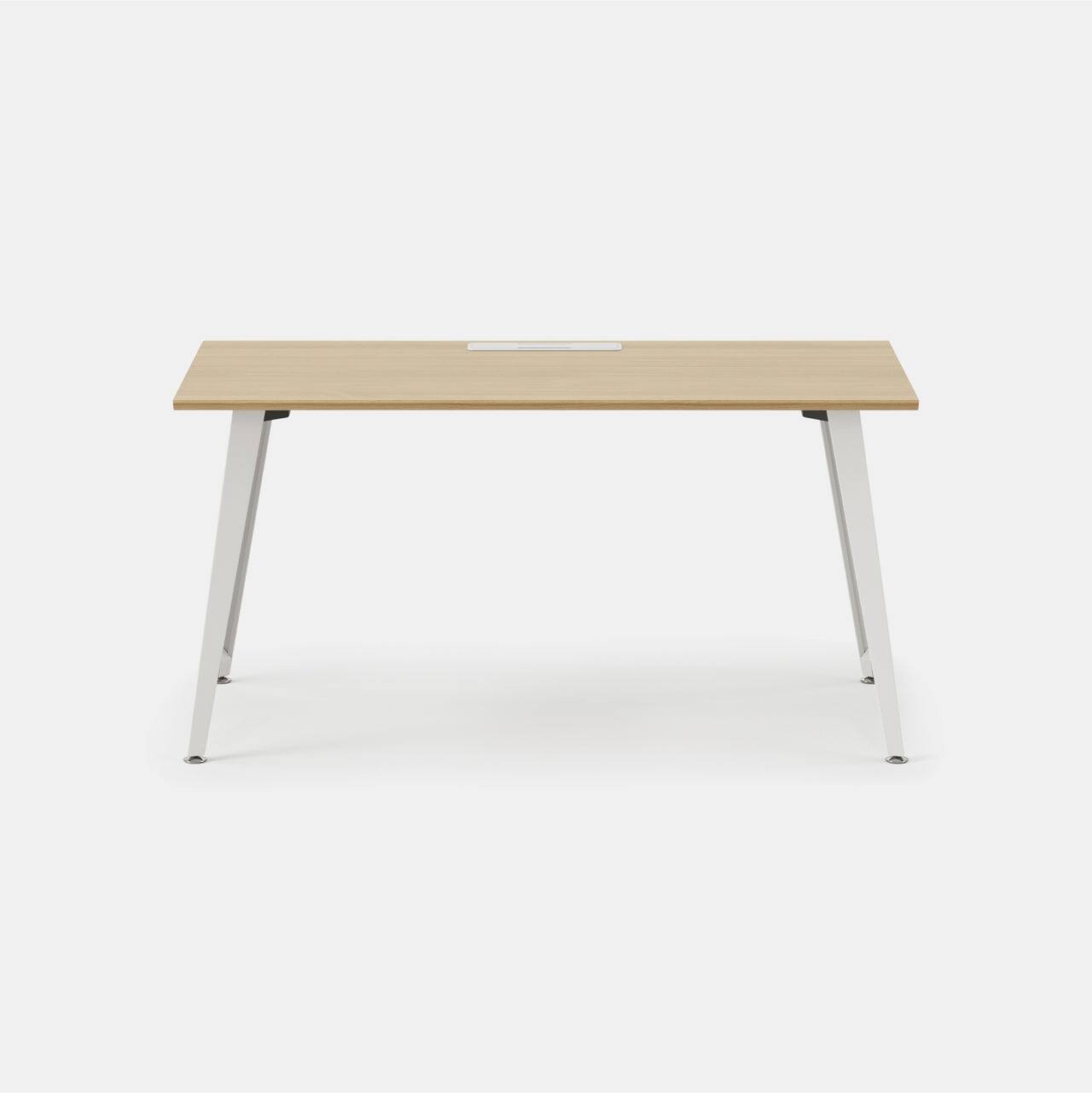 Left. Branch Furniture - Branch 60" Office Desk – Modern Design, Spacious Work Surface, Durable Build, Integrated Cable Management - Woodgrain.