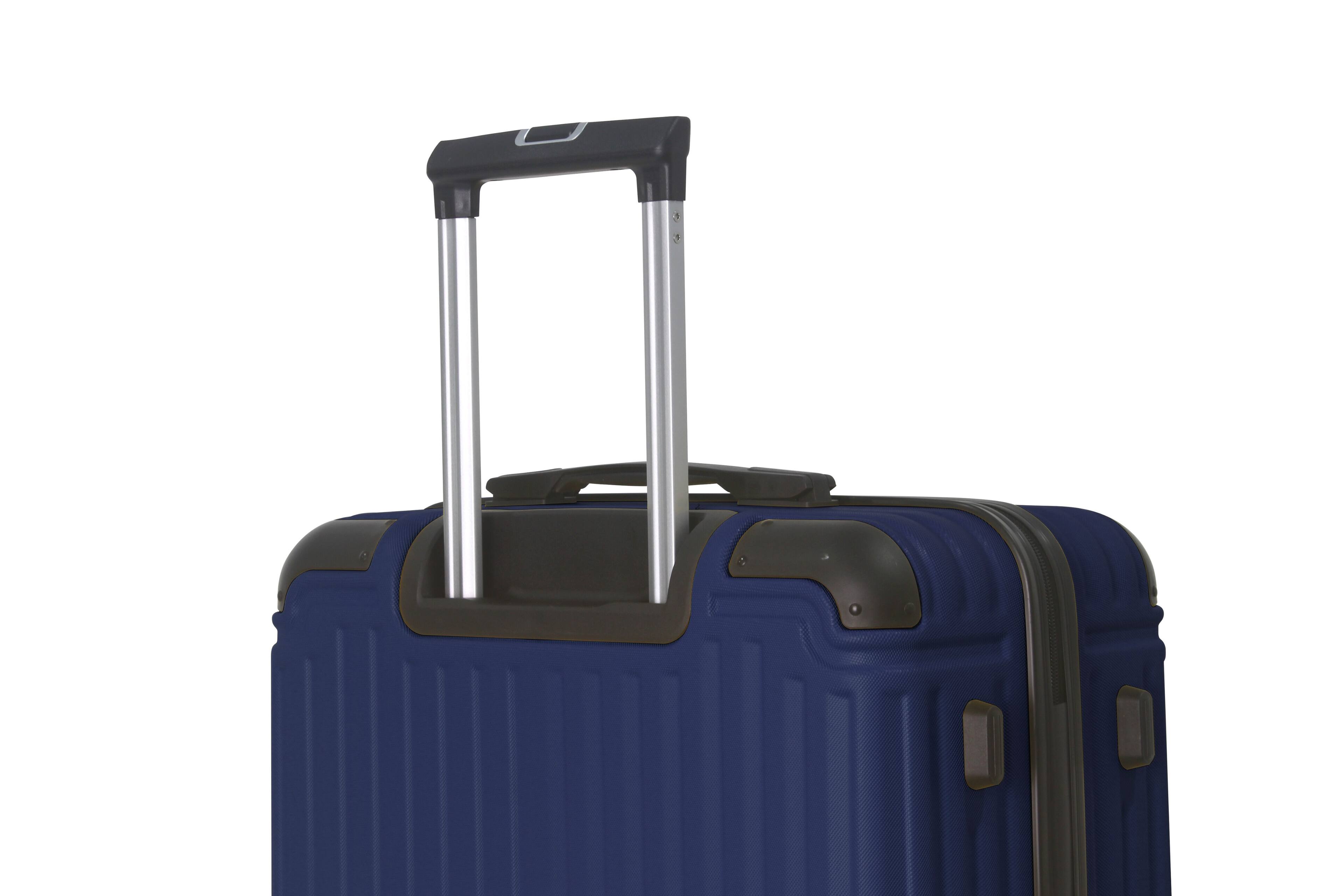 Alt View 9. Bestier - 3-Piece ABS Hardshell Luggage Set (20”/24”/28”) with TSA Lock, Silent Spinner Wheels & Telescopic Handle - Blue.