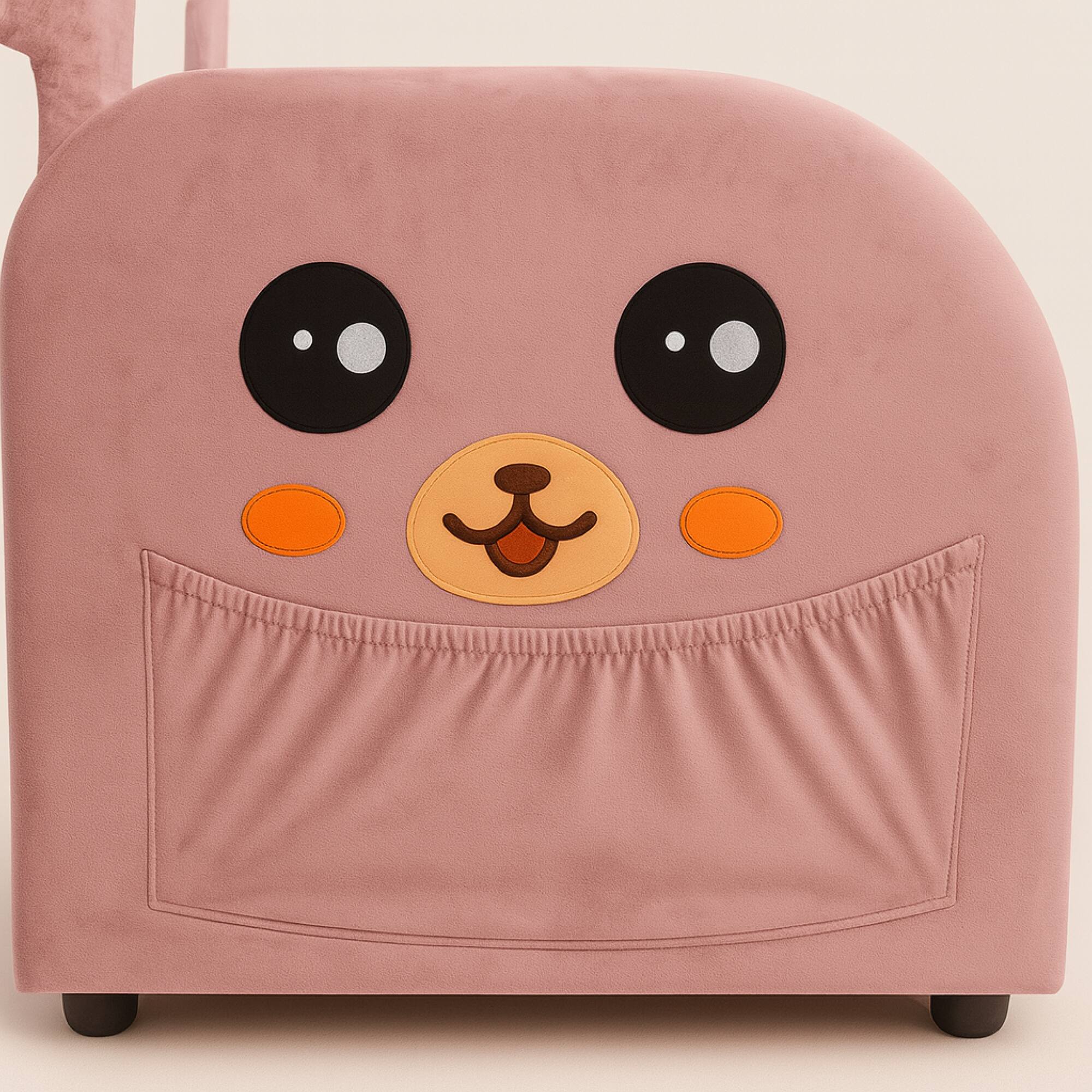 Alt View 8. GOODSILO - Pet-Friendly Bunny-Ear Armchair with Hidden Pet Compartment and Scratch-Resistant Upholstery for Cats and Small Dogs - Pink.