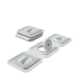 Keyscaper - Athletics 3-in-1 Linen Print Foldable Charger - White