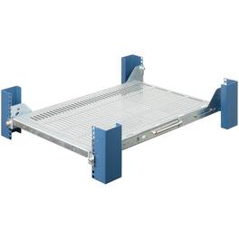 RackSolutions - 1U 115 Tool-less Sliding Equipment Shelf 27in Depth - 95lb Capacity, Tool-less Installation - Metallic