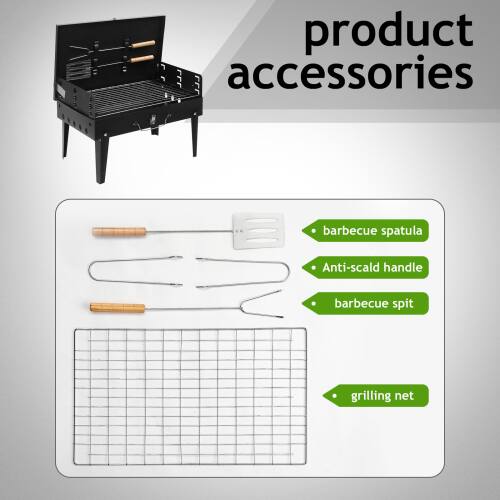 product accessories barbecue spatula Anti-scald handle barbecue spit grilling net